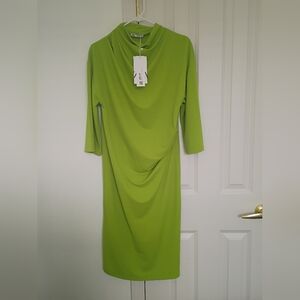 Zara Lime Green Long Sleeve Dress